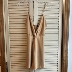 House of Harlow 1960 Champagne Spaghetti Strap Dress